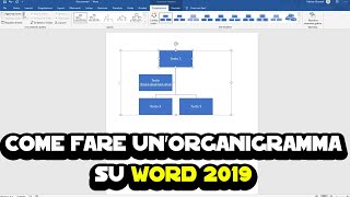 Come fare un organigramma su Word 2019 [upl. by Carmella176]