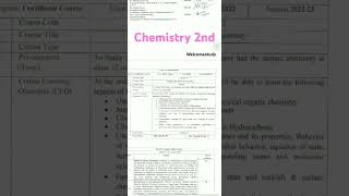 Chemistry 1st semester syllabus viralvideo shorts [upl. by Ahseka]