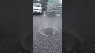 Storm sewer venting  Mississauga July 16 2024 stormwater flooding mississauga storm rain [upl. by Nicholle]