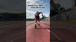 Running all out with 200lbs body weight trackandfield motivation running [upl. by Frisse461]