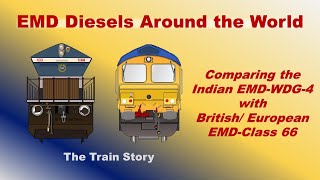 EMD Diesel locomotives  EMD WDG4  EMD Class 66  Indian Railways  Great Britain  Europe  710G3B [upl. by Ahseem]