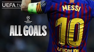 All UCL Goals LIONEL MESSI [upl. by Znieh513]