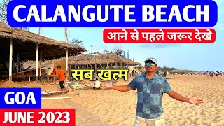 Calangute Beach Goa in June 2023  Watersports Beach Shacks Nightlife amp Tourist Update  Goa Vlog [upl. by Igic]