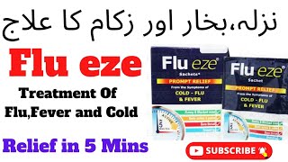 Flueze Sachet Uses In UrduHindi  Common Cold Fever Treatment  Sore Throat Treatment  Farman KMU [upl. by Eira]