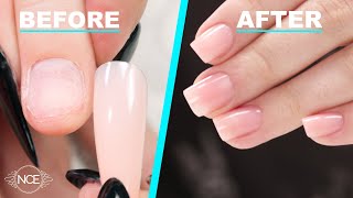 Fix Short Bitten Nails with Full Cover Gel Tips [upl. by Caryn322]