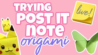 🔴 LIVE Trying Post It Note Origami My First Time [upl. by Karwan942]