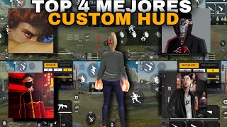 TOP 4 MEJORES CUSTOM HUD ACTUALIZADOS DE FREE FIRE 📲 [upl. by Erdnuaed761]