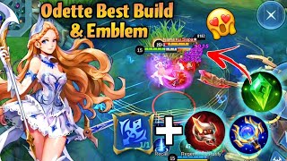 REVAMPED ODETTE BEST BUILD amp EMBLEM 2022  BURST DAMAGE WITH BURN🔥🤯 [upl. by Lizzie]