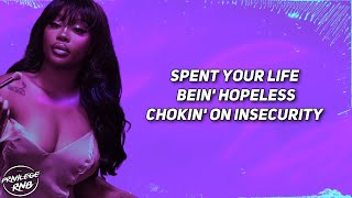 SZA  Open Arms Lyrics ft Travis Scott [upl. by Ardnosak]