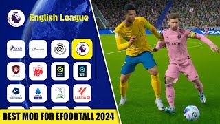 eFootball 2024 The Ultimate Patch  New Mod to Unlock All Teams Kits and get a New Scoreboard [upl. by Kuska]