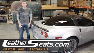 Chevrolet C6 Corvette 2012 sport seat leather upholsteryfoam conversion upgrade  LeatherSeatscom [upl. by Odelinda79]