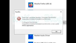 CARA MENGATASI Nvidia RunDLL There was a problem starting NVI2 DLL is not valid Win32 application [upl. by Noj]