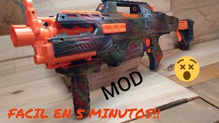 MOD como pintar fácil una Nerf Rapidstrike cs18 camuflaje paso a paso [upl. by Ledua808]