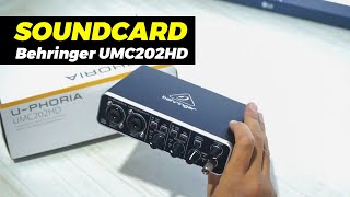 REVIEW SOUNDCARD ‼️ Behringer UMC202HD  UMC202 HD  UMC 202 HD USB Soundcard Audio Interface [upl. by Lalittah]