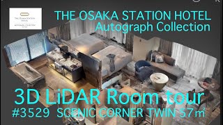 【Opening Day 】THE OSAKA STATION HOTEL 3D LiDAR Room tour [upl. by Notniw848]