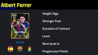 Albert ferrer max rating efootball 2024 how to train albert ferrer efootball [upl. by Nyleikcaj550]