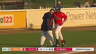 Quincy Latimore a big time homer in the Australian Baseball League for the Adelaide Giants [upl. by Philander723]