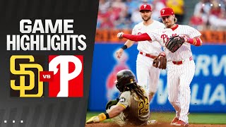 Padres vs Phillies Game Highlights 61724  MLB Highlights [upl. by Bronk]