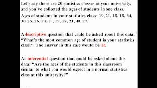 The Basics Descriptive and Inferential Statistics [upl. by Aiuqat486]