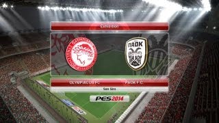 Ολυμπιακός  ΠΑΟΚ  PES 2014 Gameplay [upl. by Gan833]