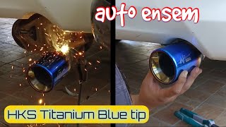 Modifikasi ringan  Pasang ekzos tip HKS Blue Titanium  auto hensem [upl. by Tay]