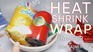 How to heat shrink wrap cookie container and hamper  Malaysia Clay Art [upl. by Gian814]