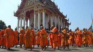 Buddhist Temple Events and Celebrations in Thailand Buriram Isaan [upl. by Hatti740]