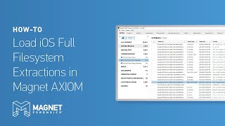 Loading iOS Full Filesystem Extractions in Magnet AXIOM [upl. by Ahsinnod441]