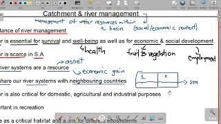 GEOGRAPHY GRADE 12  GEOMORPHOLOGY  CATCHMENT amp RIVER MANAGEMENT  IMPORTANCE IMPACT amp STRATEGIES [upl. by Lothario]