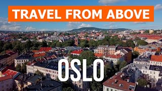 Oslo from above  Drone video in 4k  Norway Oslo city from the air [upl. by Leatrice428]