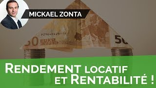 RENDEMENT LOCATIF  calcul de rentabilité nette et rendement brut [upl. by Fishbein198]