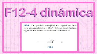 F124 Una partícula se desplaza DINÁMICA 12ED HIBBELER [upl. by Ydniw]