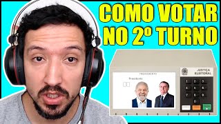 COMO VOTAR NA URNA ELEITORAL NO SEGUNDO TURNO 2022 [upl. by Naillij]