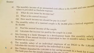 Taxation  Class IX  Question no 4a4d  20810127 [upl. by Anilah]