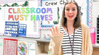 TOP 5 CLASSROOM MUST HAVES  Classroom Organization and Classroom Management [upl. by Atelahs645]