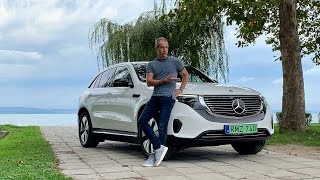 Mercedes EQC hatótáv autópályás tempóval [upl. by Nahej]