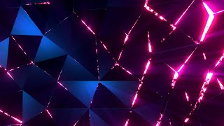 Geometric Bright Neon Triangular Background video  Footage  Screensaver [upl. by Amias]