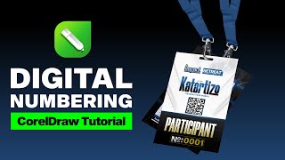 How to Apply Digital Numbering on Tags for beginners hevlendordesigns coreldrawtutorial [upl. by Limay]