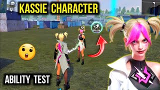 How To Use Kassie Character Ability  Free Fire New Kassie Character  Kassie Ability Full Details [upl. by Ahsya]