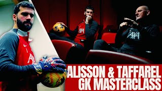 Alisson Becker and Cláudio Taffarel A Goalkeeping Masterclass  Liverpool FC [upl. by Fawn]