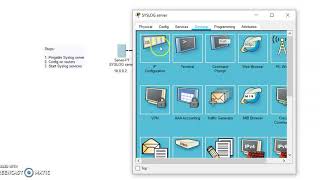 Syslog server  Cisco packet tracer [upl. by Uke]