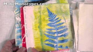 Monoprints cotton fabric with screen printing inks [upl. by Cecile]