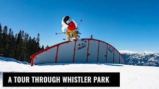 A Tour Through Whistler Terrain Park On Skis [upl. by Leuneb]