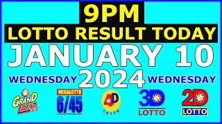 9pm Lotto Result Today January 10 2024 Wednesday [upl. by Ursuline534]