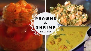 Prawns And Shrimp Recipes  Chilly Garlic Prawns  Prawns Caldeen  Prawns Pickle [upl. by Vanni661]