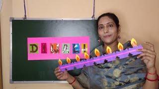 diwali bulletin board decoration ideas diwali decoration ideas for school  diwali class decoration [upl. by Mclaurin]