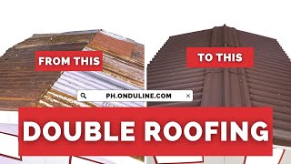 Double Roofing Installation Video  Onduline Corrugated Sheet [upl. by Esiralc]