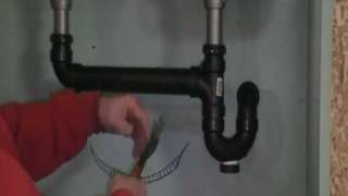 The Old plumber shows how to Install drain pipes on a kitchen sink [upl. by Boice449]