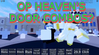 OP COMBOS FOR HEAVENS DOOR IN N THE JOJO GAME  Heavens door combos [upl. by Hamal]