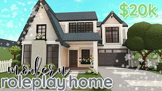 2 story modern house ♡  bloxburg speedbuild  luminto [upl. by Reyem698]